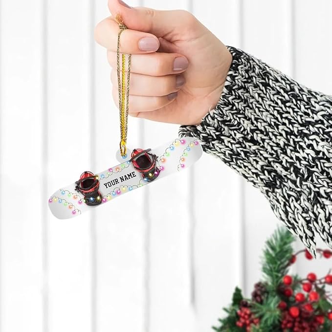 Personalized Snow Skiing Ornament, Custom Colored Skiing Mask Shape Ornament N31