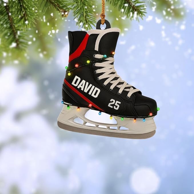 Personalized ice Hockey Ornament N20