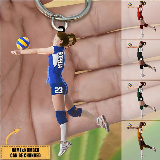 Personalized Volleyball Player Christmas Ornament, Custom Name Number Volleyball Girl Ornament TV21