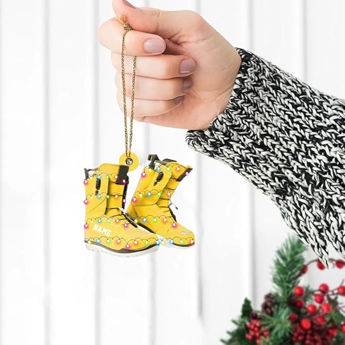 Personalized Snow Skiing Ornament, Custom Colored Skiing Mask Shape Ornament N35