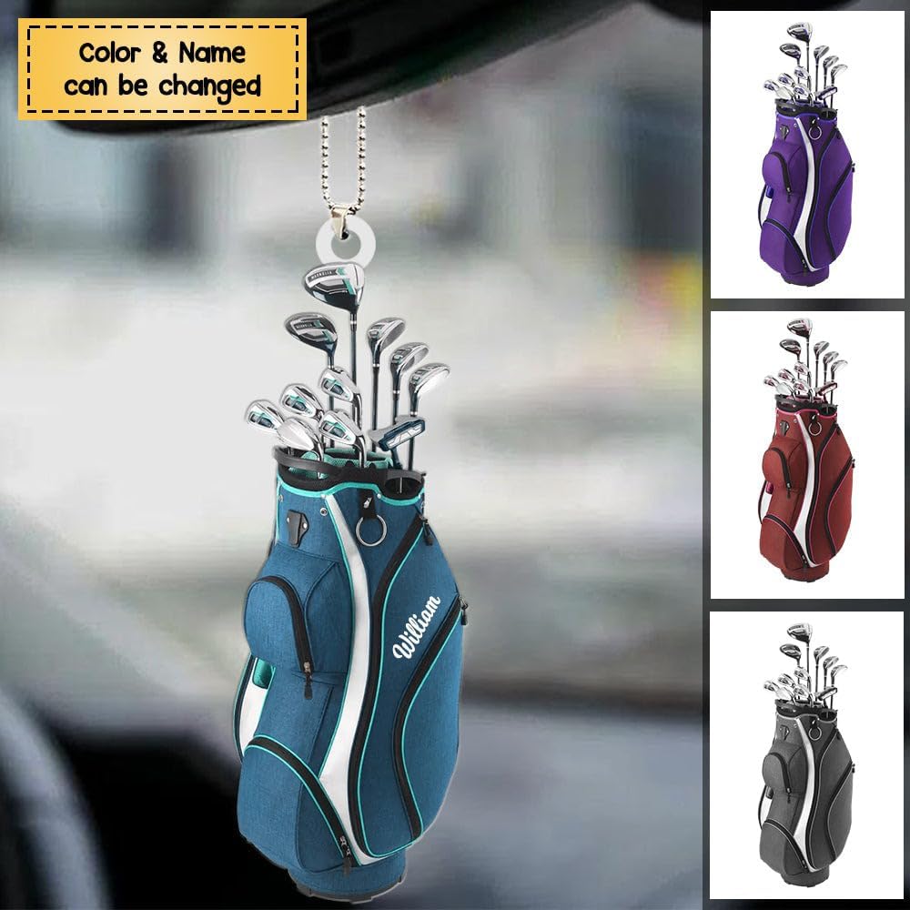 Custom Golf Bag Ornament - Golf Player Christmas Ornament