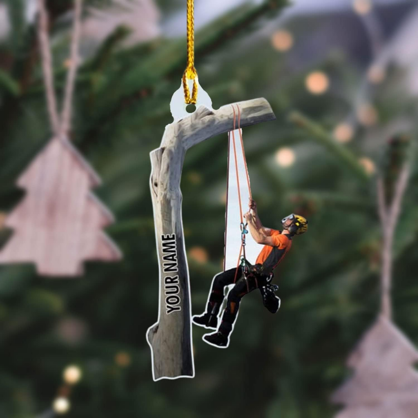 Personalized Arborist Ornament – Carpenter Lumberjack Christmas Ornament Style 13