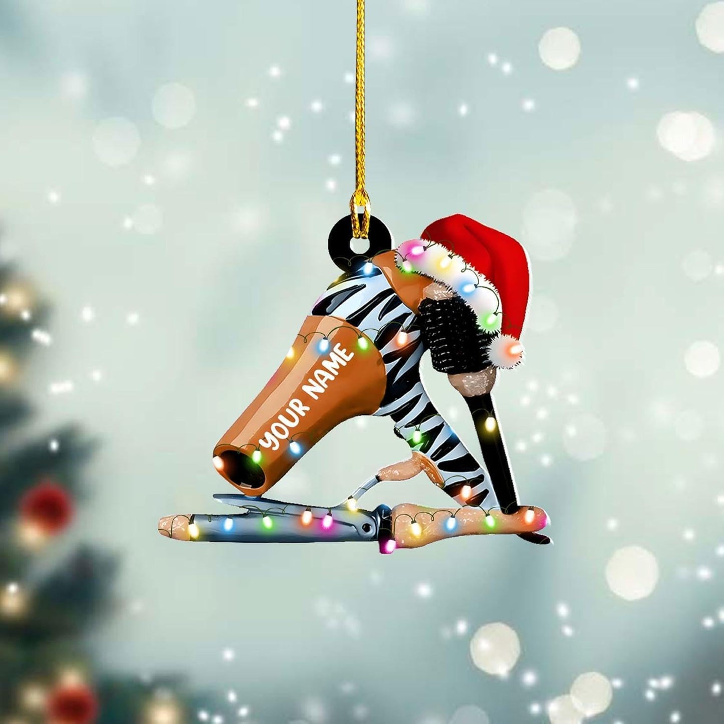 Custom Hair Stylist , Hair Salon Christmas Ornament