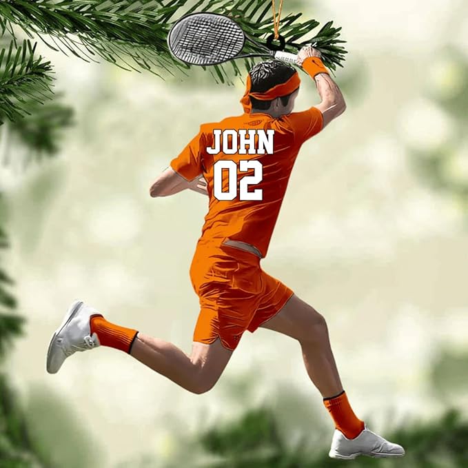 Personalized Tennis Christmas Ornament N22