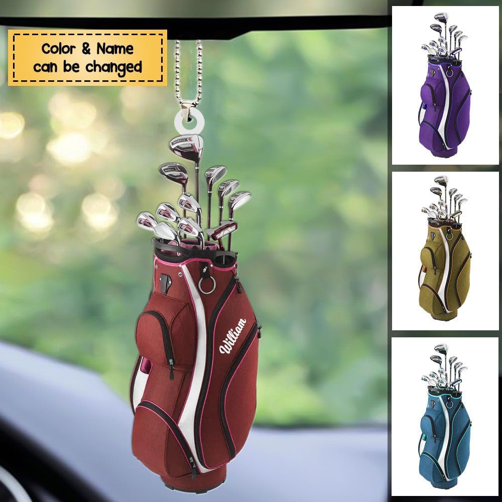 Custom Golf Bag Ornament - Golf Player Christmas Ornament