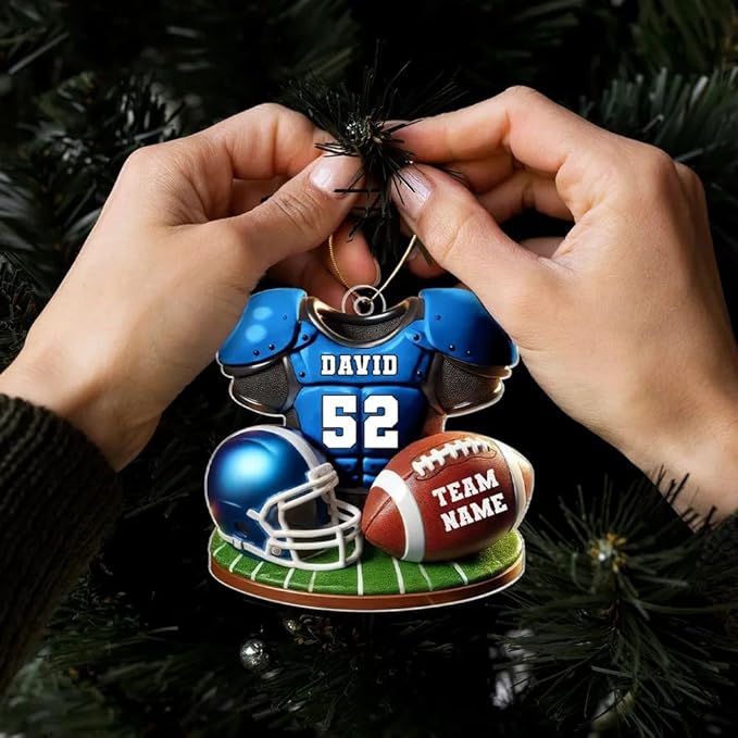 Personalized Football Uniform Ornament - American Football Ornament Gift LL20