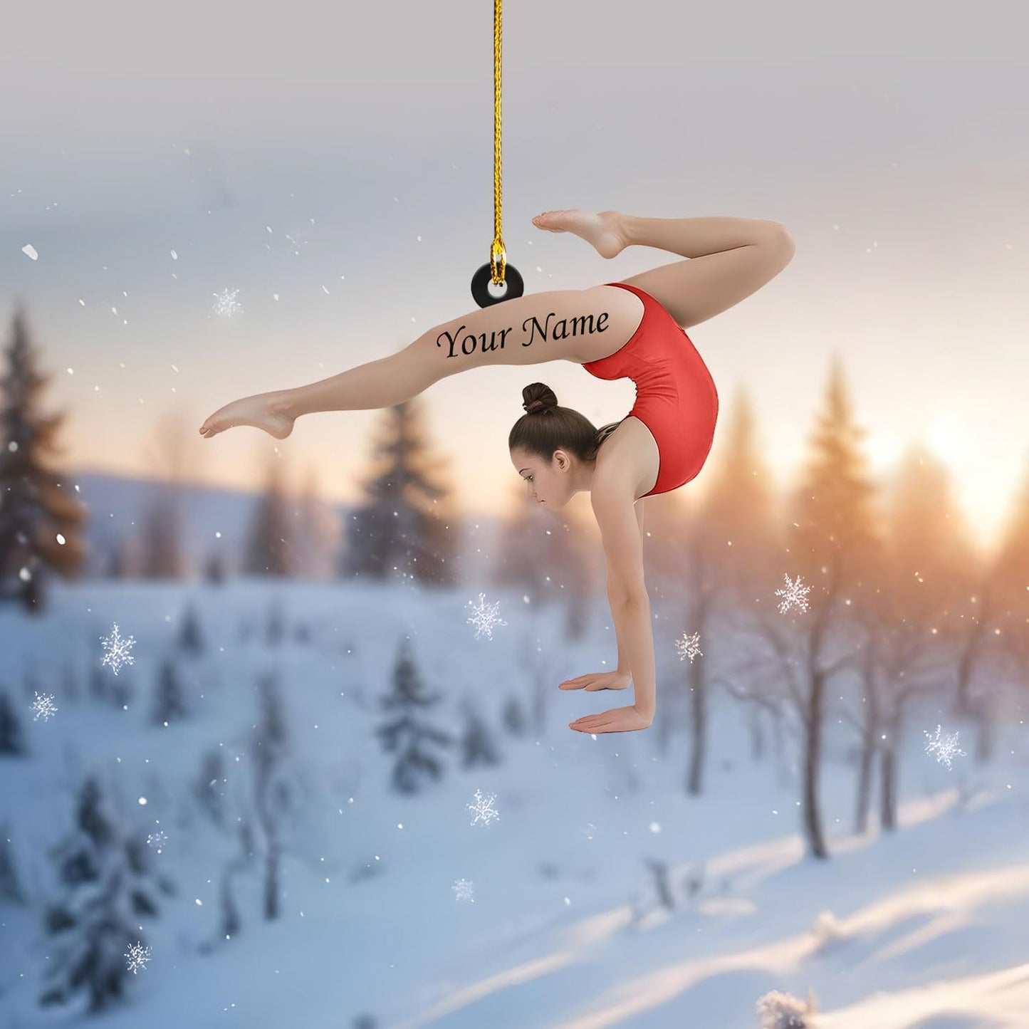 Personalized Name Gymnastics Ornament 2025, Girl Gymnast Ornaments  for Xmas C19