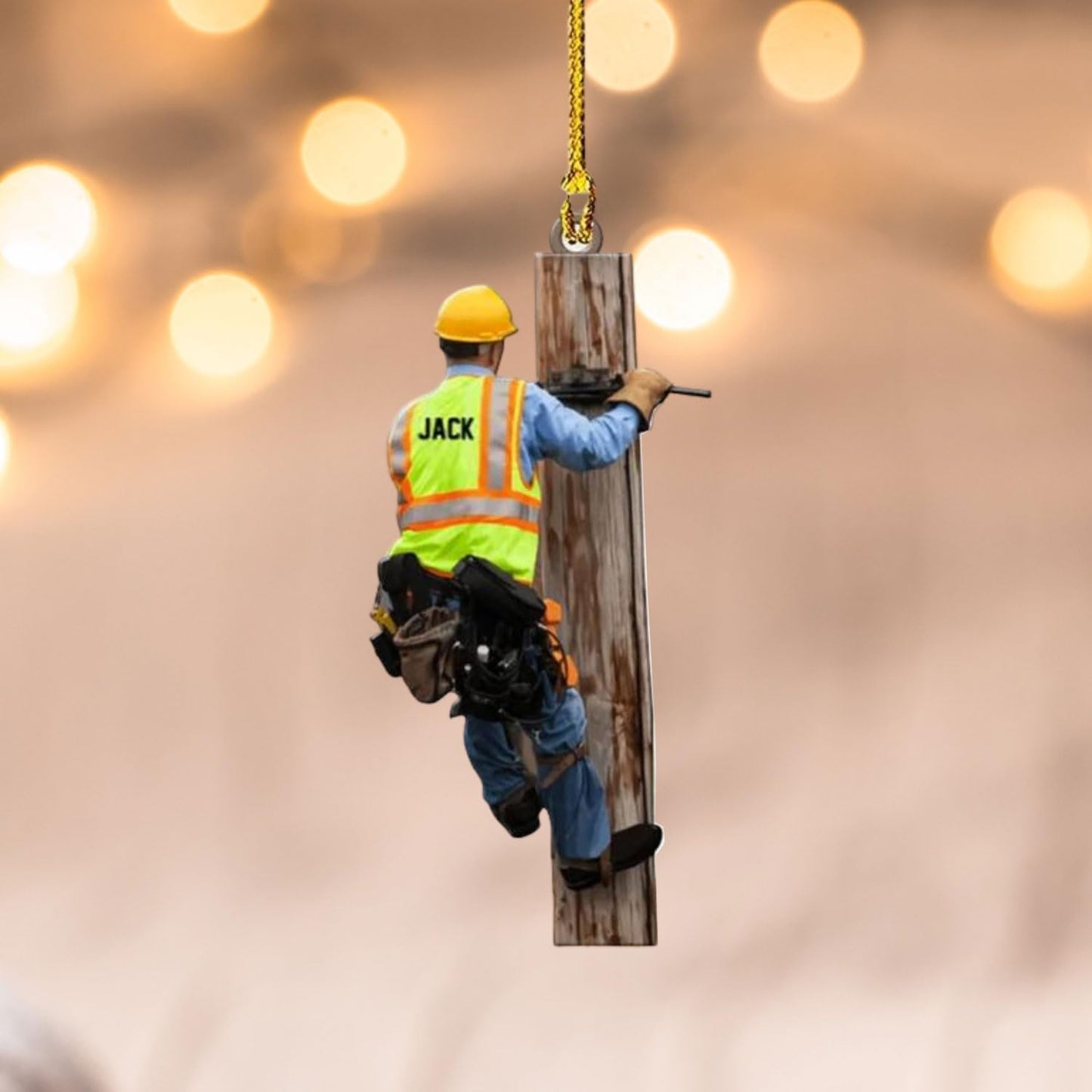 Custom Lineman Style 16 Christmas Ornament