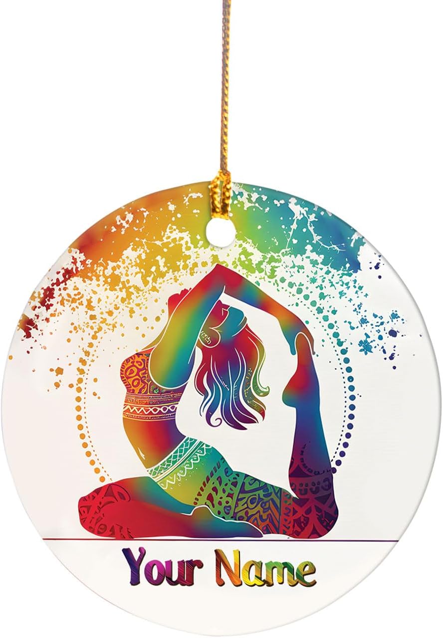 Personalized Name Gymnastics Ornament 2025, Girl Gymnast Ornaments  for Xmas C17