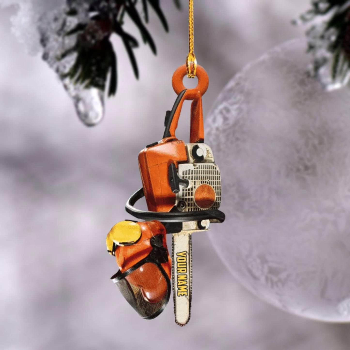 Personalized Carpenter Ornament – Woodworking Lumberjack Gift Ornament Style 64