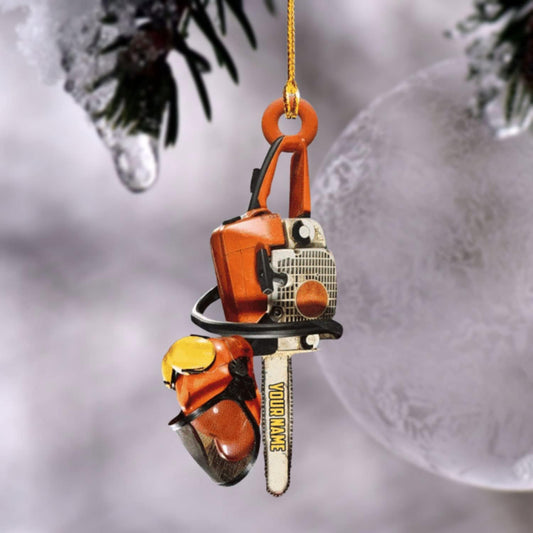 Personalized Carpenter Ornament – Woodworking Lumberjack Gift Ornament Style 64