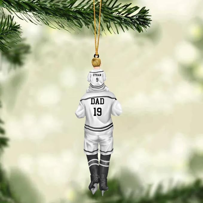Personalized ice Hockey Ornament N15