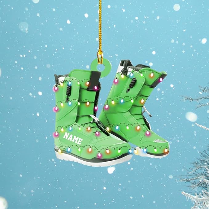 Personalized Snow Skiing Ornament, Custom Colored Skiing Mask Shape Ornament N35