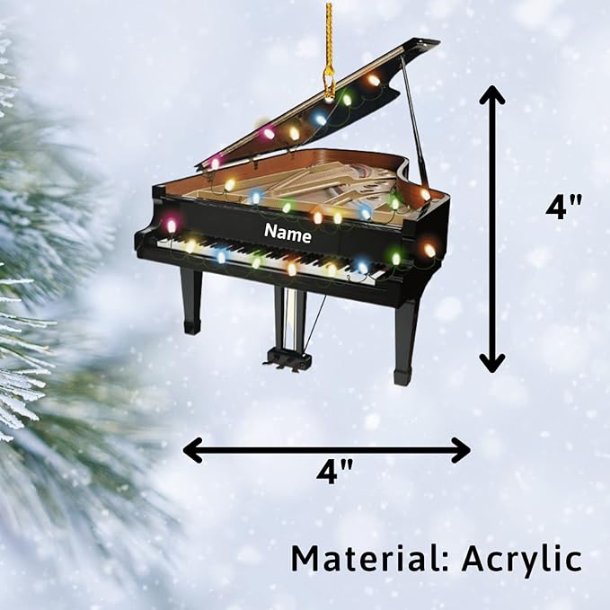 Custom Music Instrument Christmas Gift - Piano Ornament for Piano Lovers LL18