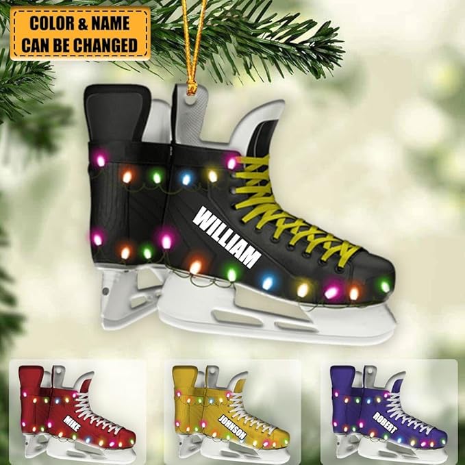 Personalized ice Hockey Ornament N12