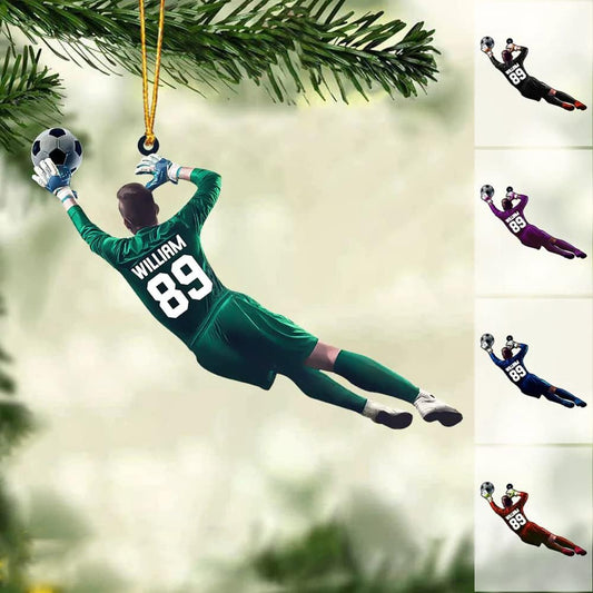 Personalized Soccer Christmas Ornament, Great Gift Idea for Soccer Lovers & Fans C04