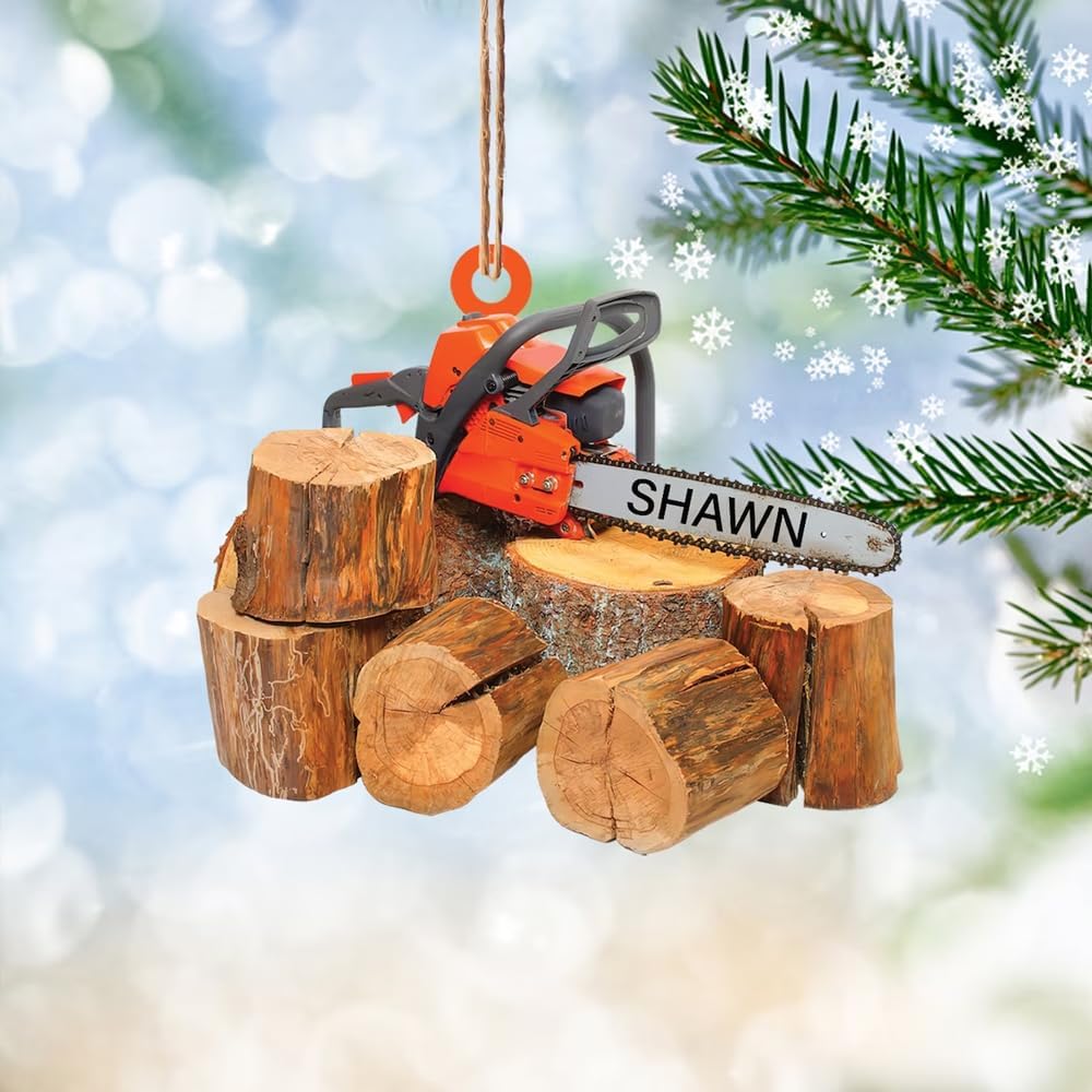 Custom Hand Saw Ornament - Carpenter Christmas Ornament Style 10