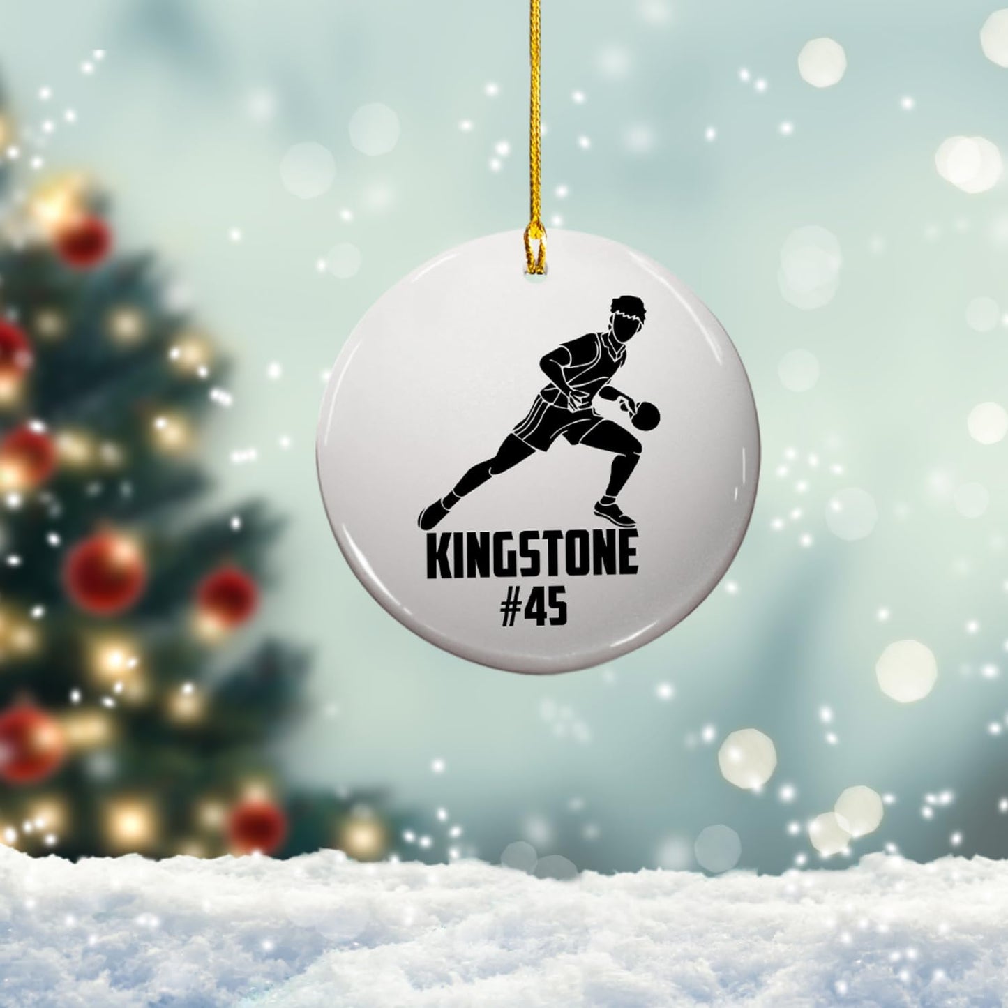 Custom Ping Pong Christmas Ceramic Ornament – Personalized Ceramic Table Tennis Gift, Sport Holiday Tree Decoration, Unique Ping Pong Player Keepsake TT21