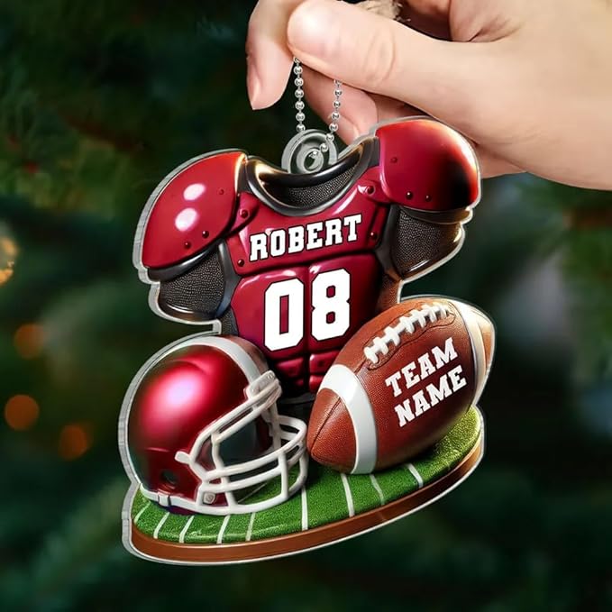 Personalized Football Uniform Ornament - American Football Ornament Gift LL20