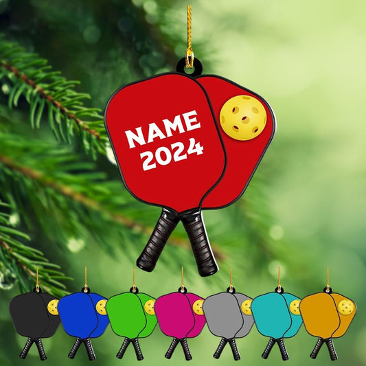 Personalized Pickleball Ornament – Custom Name & Year Paddle and Ball Christmas Ornament 5