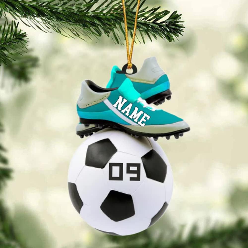 Custom Personalized Girl Soccer Acrylic Ornament, Gift for Soccer Players, Husband C01