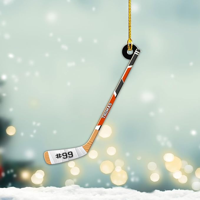 Personalized ice Hockey Ornament N34
