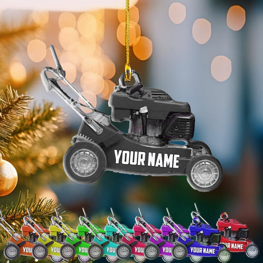 Personalized Lawn Mower Acrylic Ornament – Custom Christmas Gift for Gardeners TG55
