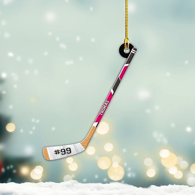 Personalized ice Hockey Ornament N34