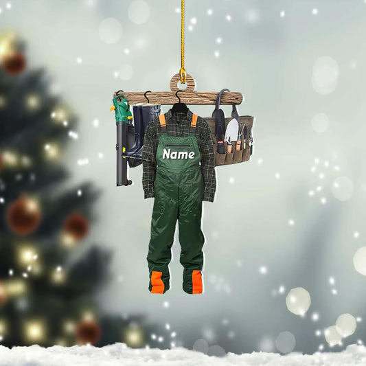 Custom Gardening Ornament with Name – Garden Tools Acrylic Christmas Decor for Gardeners & Green Thumb Lovers TG50