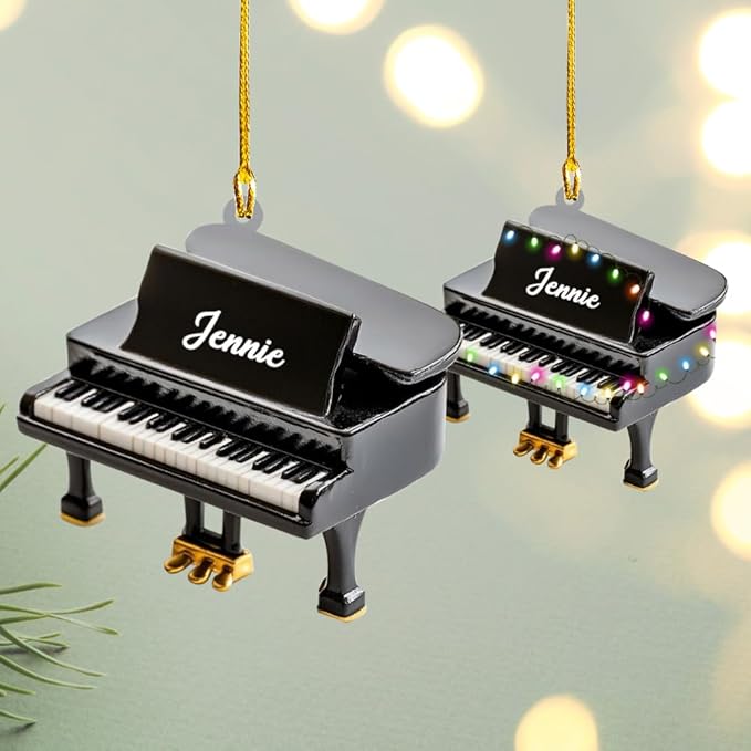 Personalized Music Instrument Christmas Gift - Piano Ornament for Piano Lovers LL30