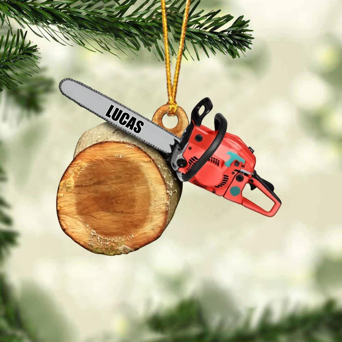 Personalized Hand Saw Ornament - Carpenter Christmas Ornament Style 4