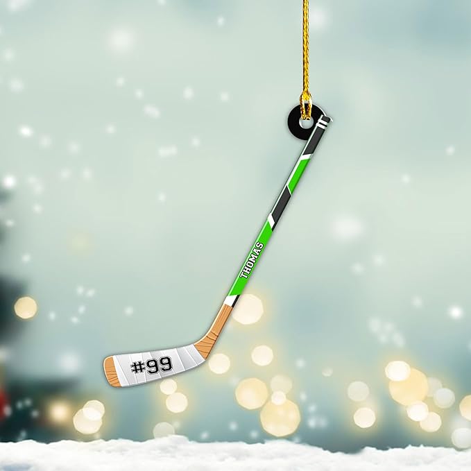 Personalized ice Hockey Ornament N34