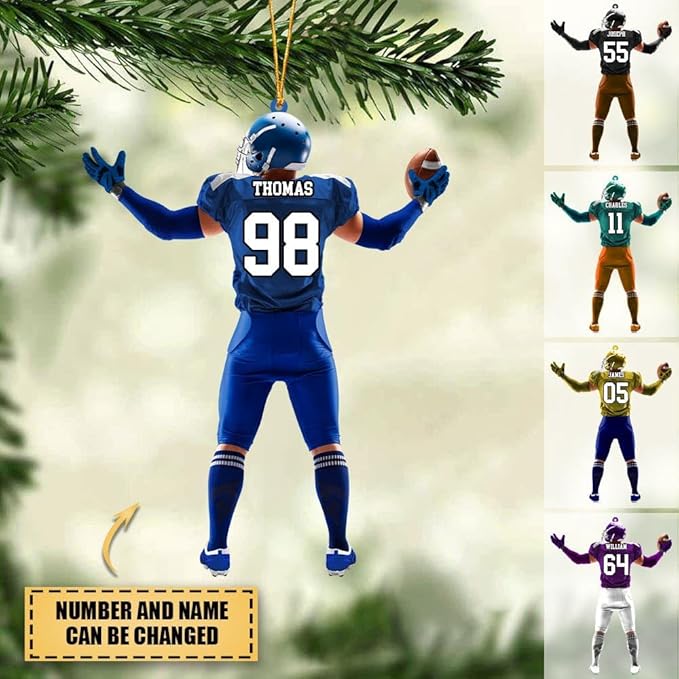 Personalized Football Uniform Ornament - American Football Ornament Gift LL19
