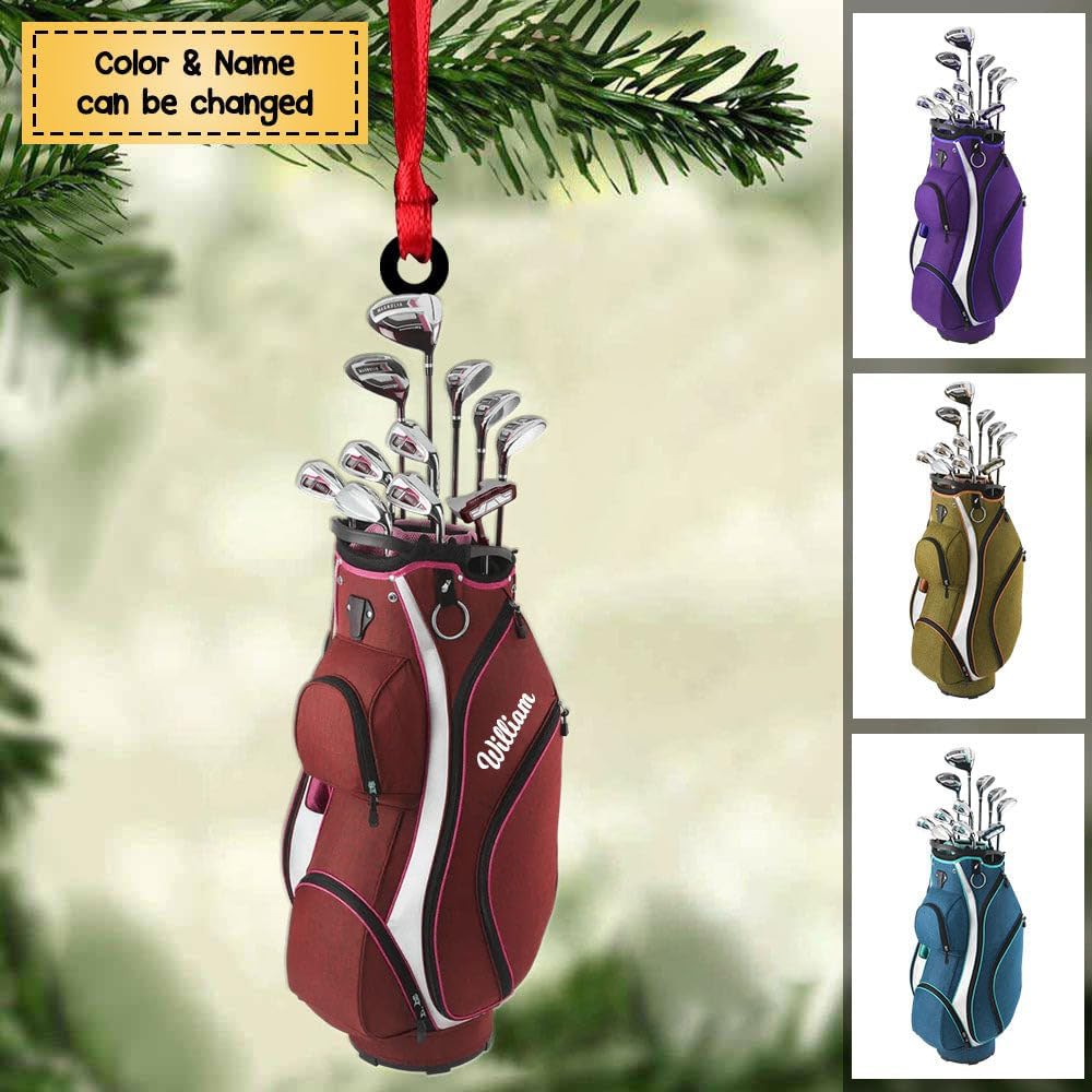 Custom Golf Bag Ornament - Golf Player Christmas Ornament