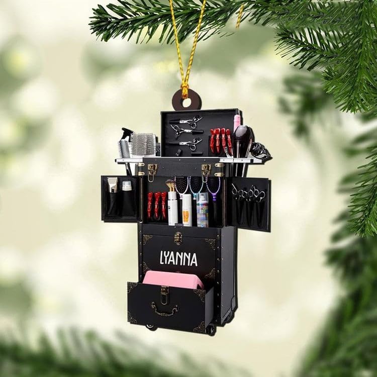 Custom Hair Stylist , Christmas Barbershop Ornament Style 21