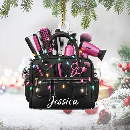 Custom Hair Stylist , Christmas Barbershop Ornament Style 24