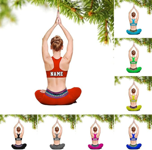 Custom Yoga Lovers Ornament - Yoga Christmas Decoration Gift LL18