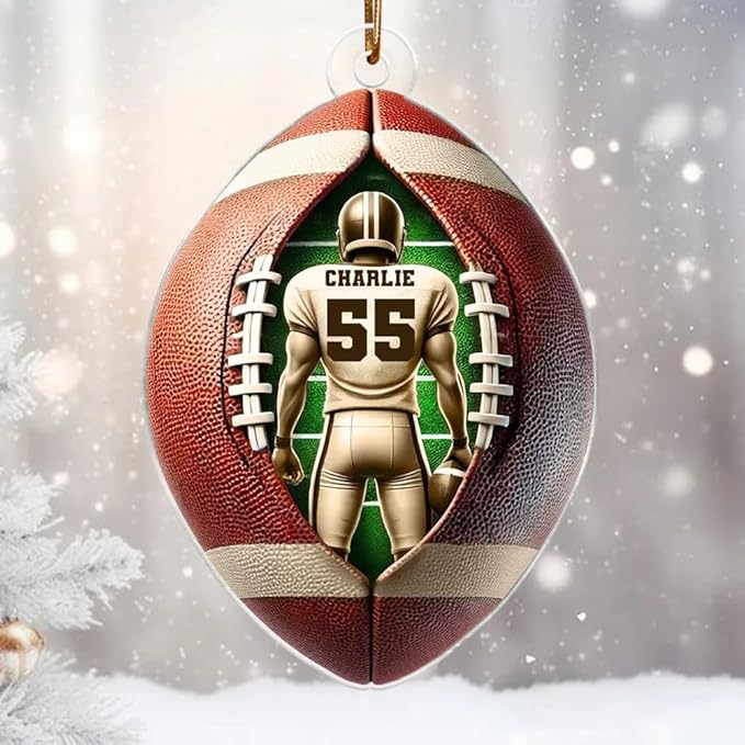 Personalized Football Player Ornament - American Football Ornament Gift LL33