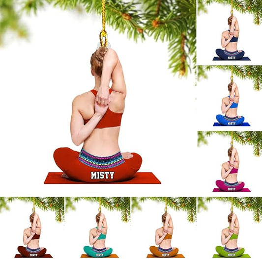 Custom Yoga Lovers Ornament - Yoga Christmas Decoration Gift LL19
