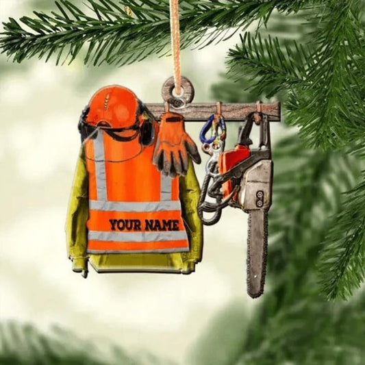 Custom Hand Saw Ornament - Carpenter Christmas Ornament Style 6