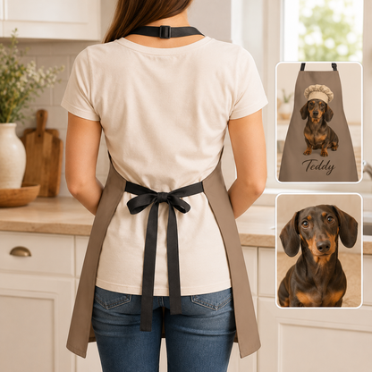 Personalized Custom Dog Apron with Photo, Cooking Apron for Pet Parents and Dog Lovers THUC99
