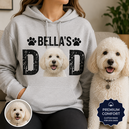 Personalized Dog Lover Hoodie Custom Pet Portrait Sweatshirt with Your Dog’s Photo THUC99