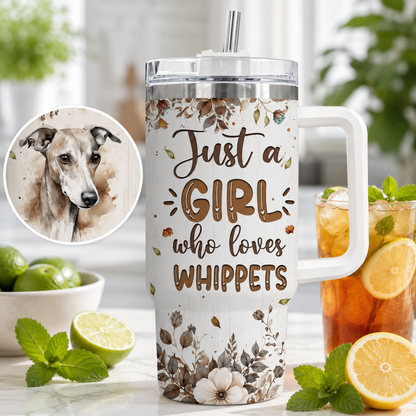 Custom Photo Dog 40oz Tumbler – Personalized Dog Picture Travel Cup for Pet Lovers THUC99