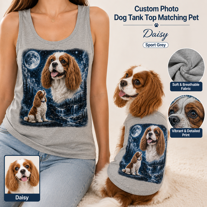 Custom Dog Tank Top and Dog Tank Top Set, Custom Photo Pet Shirt THUC99