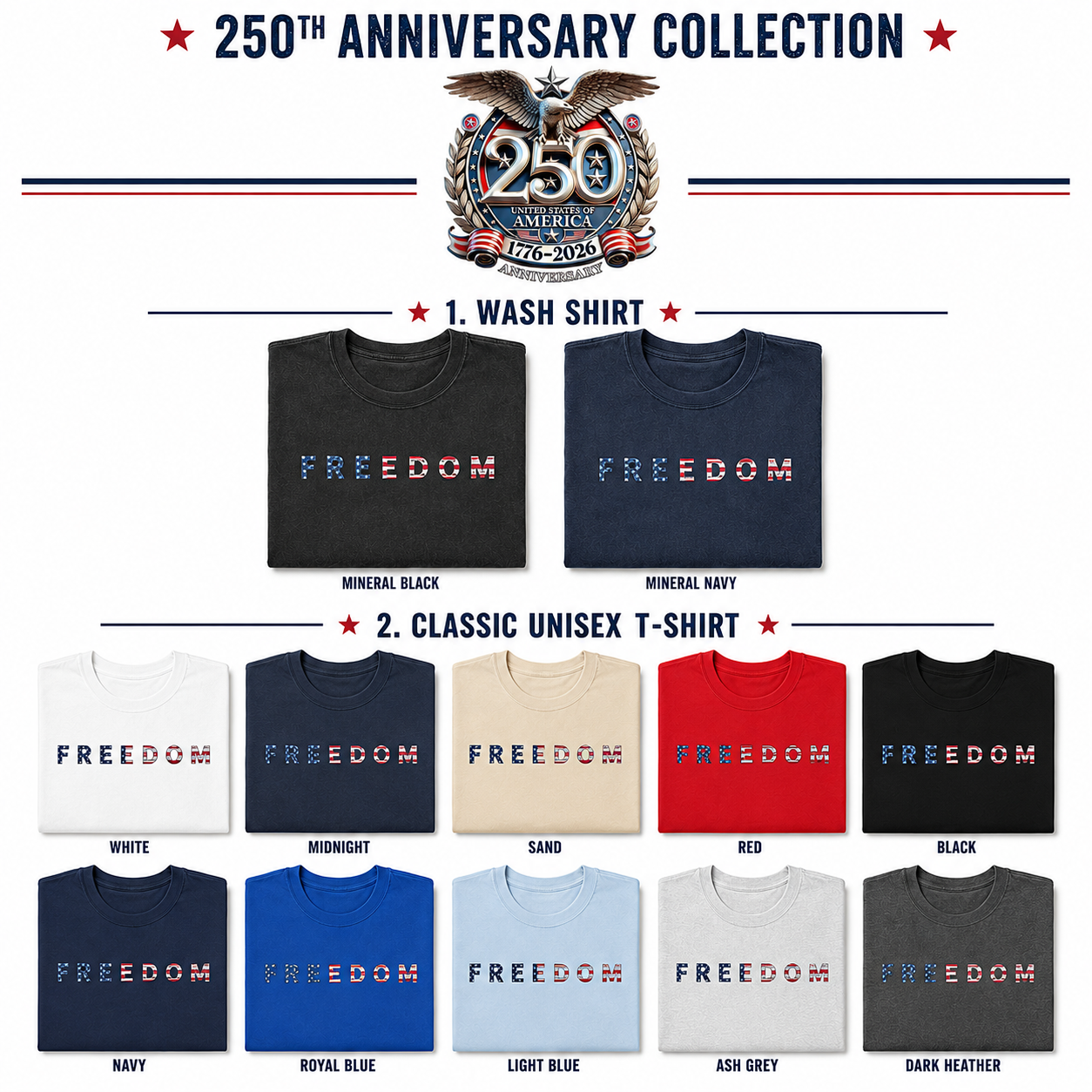 America Birthday T-Shirt 1776–2026, USA Freedom Celebration Unisex Tee THUC99
