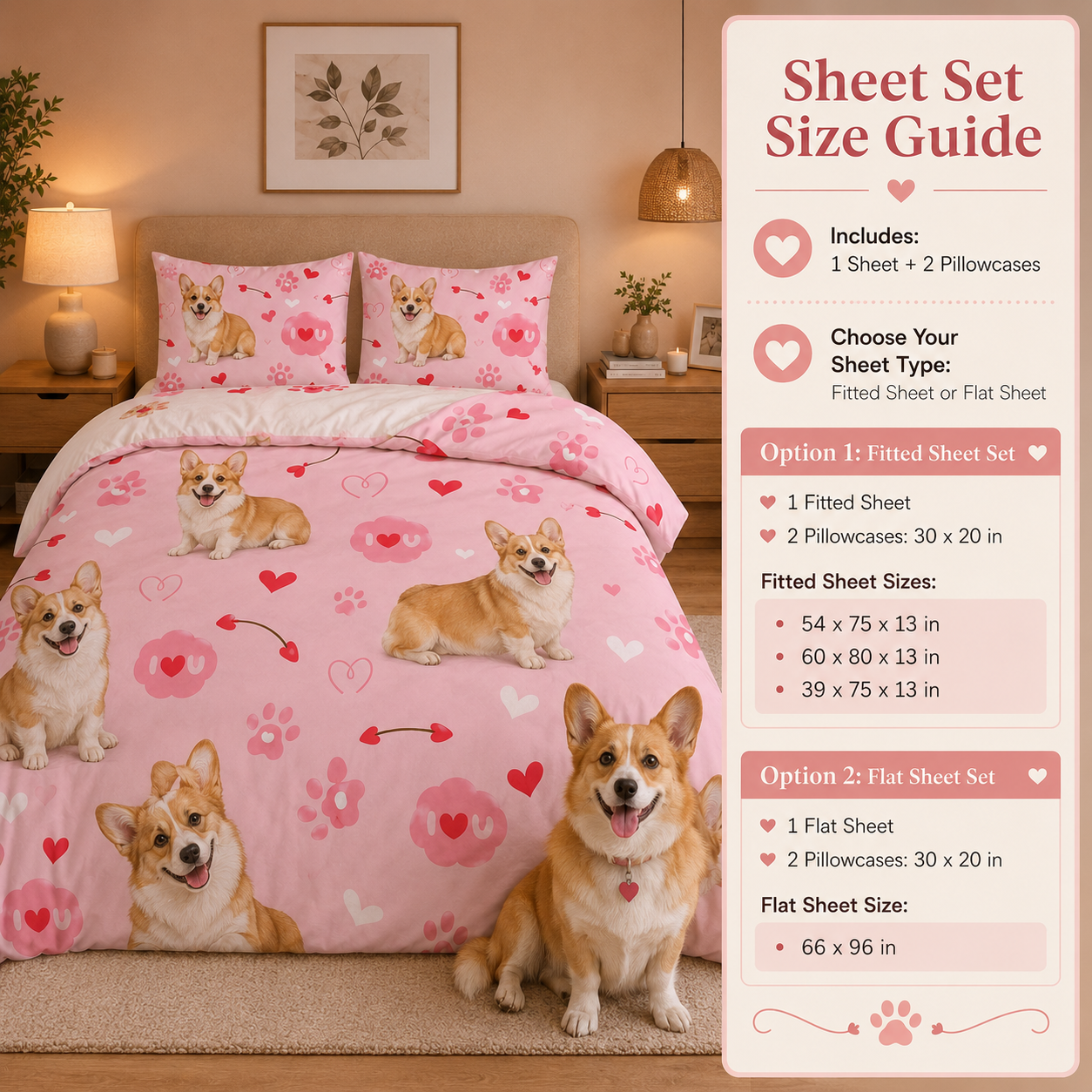 Custom Photo Dog Sheet Set, Personalized Pet Bedding Gift For Dog Mom THUC99
