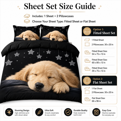 Custom Dog Bed Sheet Set, Personalized Pet Photo Bedding For Dog Dad THUC99