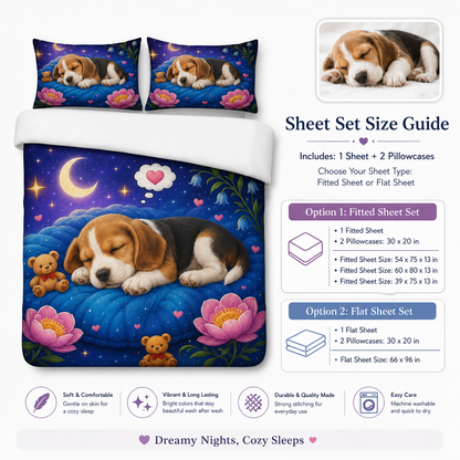 Custom Dog Lover Bedding Set, Personalized Pet Face Bedroom Decor THUC99