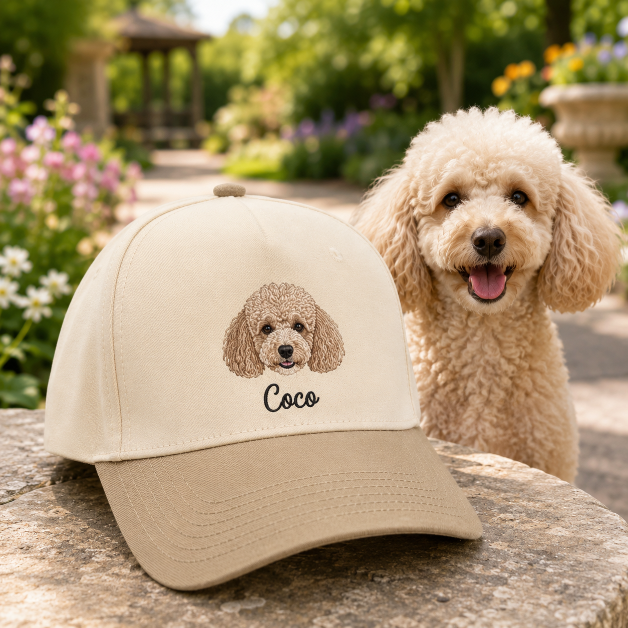 Personalized Dog Face Hat, Custom Embroidered Pet Portrait Hat, Memorial Gift THUC99