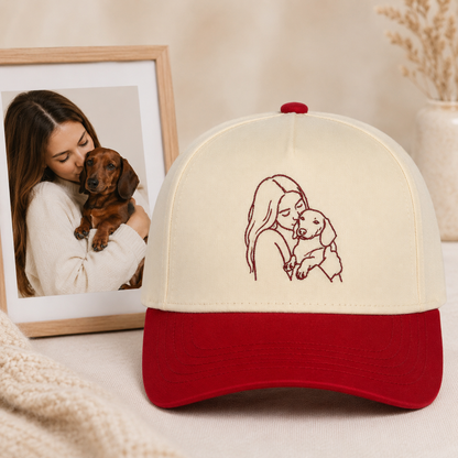 Personalized Pet Portrait Hat, Custom Dog Face Embroidery Hat, Pet Loss Gift THUC99
